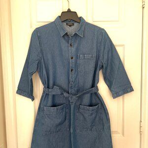 A.P.C. shirt dress in Chambray - L but fits like medium.